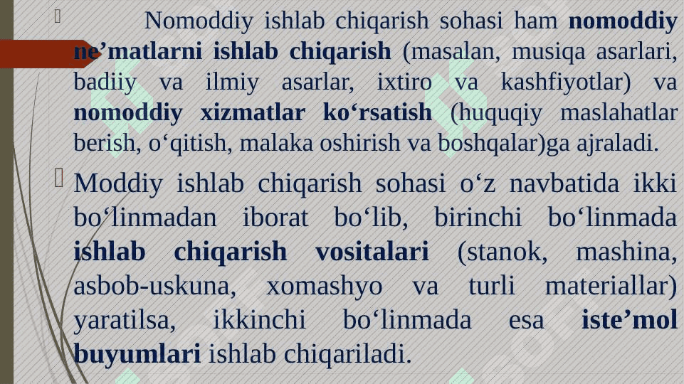 Ishlab chiqarish  jarayoni  va uning natijalari 4