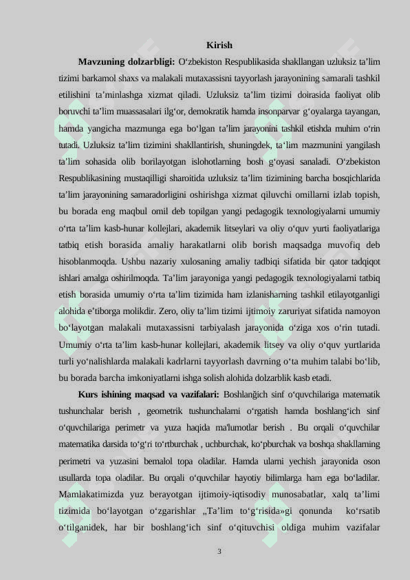 BOSHLANG‘ICH SINFLARDA MATEMATIK TUSHINCHALARNI SHAKLLANTIRISH METODIKASI 3