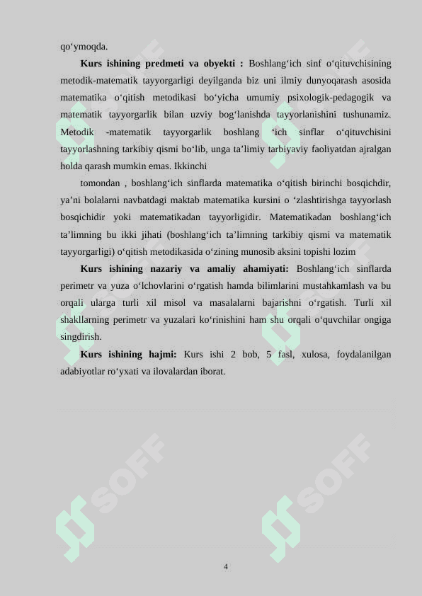 BOSHLANG‘ICH SINFLARDA MATEMATIK TUSHINCHALARNI SHAKLLANTIRISH METODIKASI 4