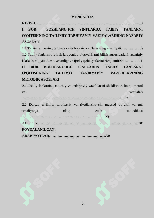 BOSHLANG’ICH SINFLARDA  TABIIY FANLARNI O’QITISHNING AMALIY METODLARI 2