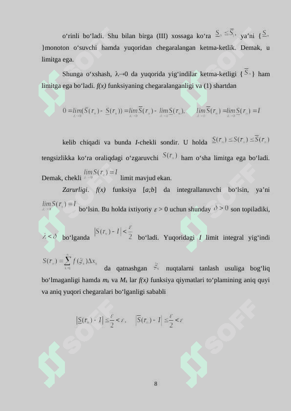 Darbu yig‘indilari. 8