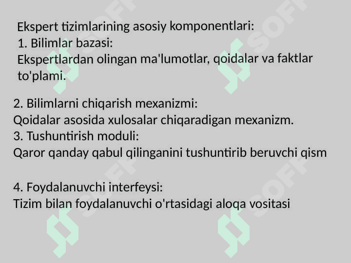 Ekspert tizimlaridan foydalanish 2