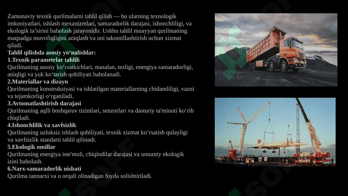 Zamonaviy texnik qurilmalar tahlili 3