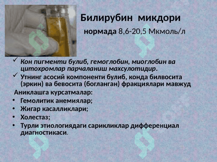 Qoning biximiyoviy taxlili ppt 6