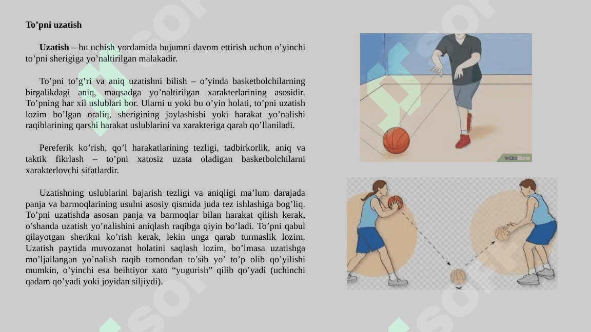 Basketbol o‘yinida tayyorgarlik turlarining ahamiyati. 3