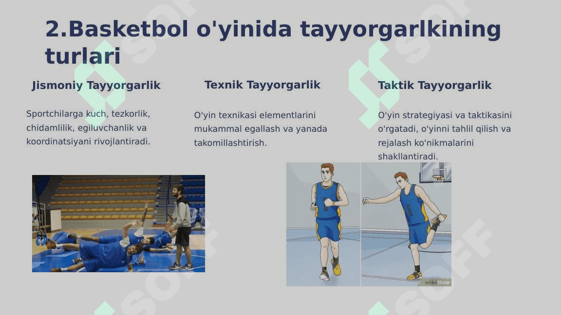 Basketbol o‘yinida tayyorgarlik turlarining ahamiyati. 4