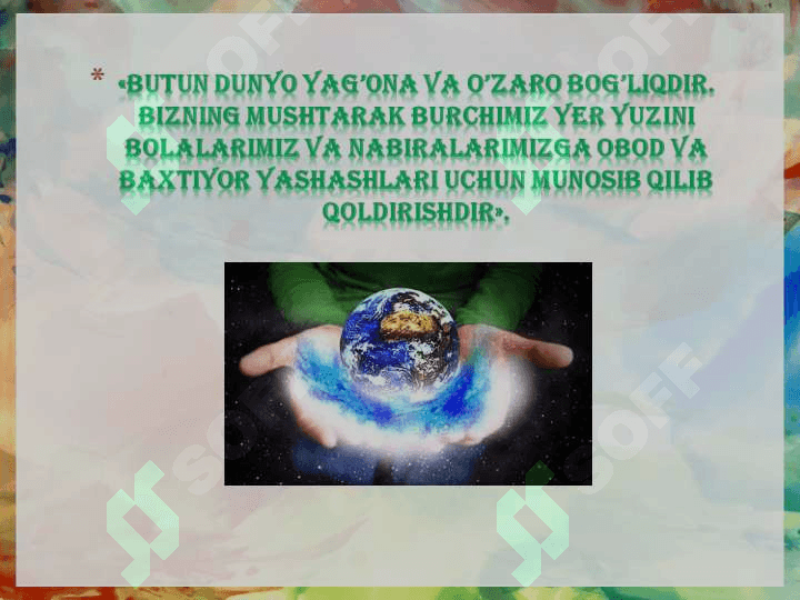 gLOBAL MUAMMOLARNING MEZONLARI VA DARAJALARI 6