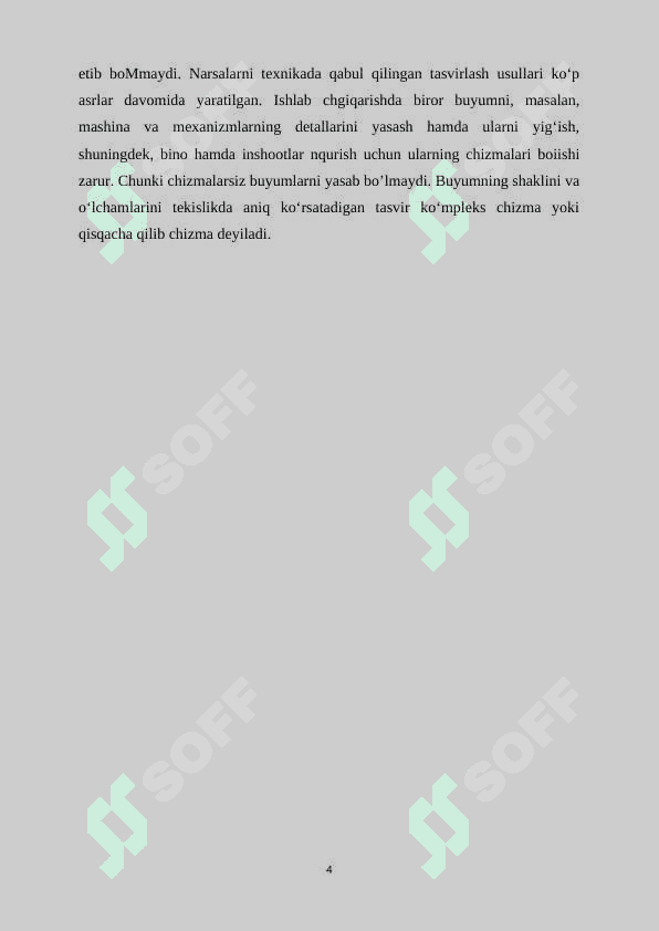 Grafik diagrammalarni bajarishga o’rgatish 4