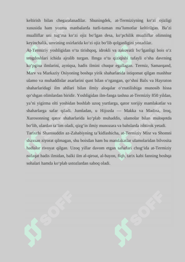Imom At Termiziy islom diniga qo‘shgan hissasi 3