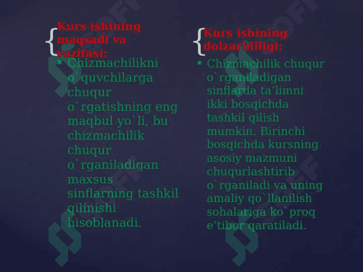 Chizmachilik kabinetini jihozlash 2