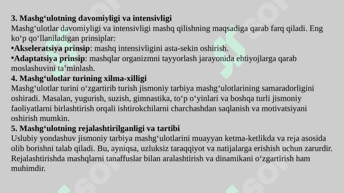 Mashgʻulotlarining uslubiy xususiyatlari 6