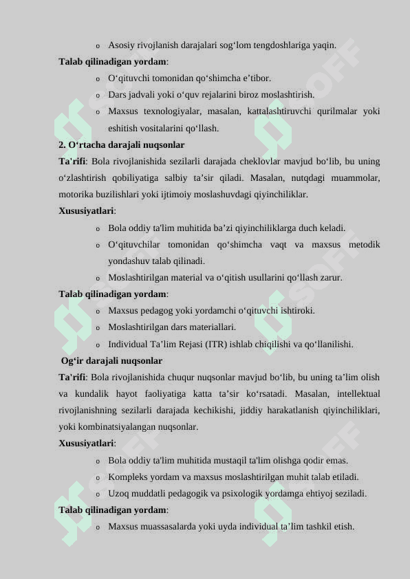 Alohida yordamga muhtoj bolalarda rivojlanishdagi nuqsonning chuqurligi va tuzulishiga qarab inklyuziya modellarini tanlash 3