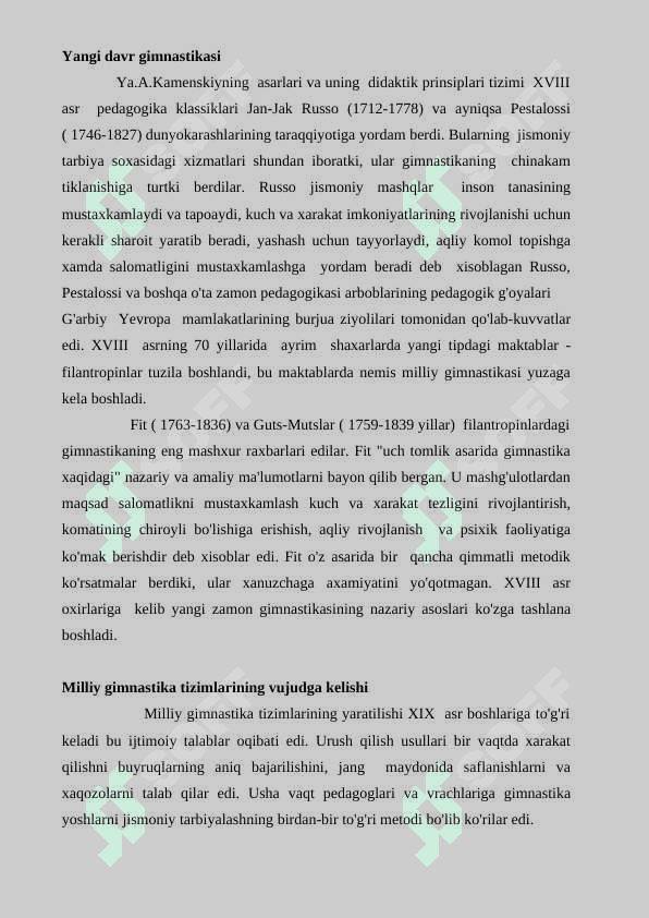 Gimnastikaning vujudga kelishi 4