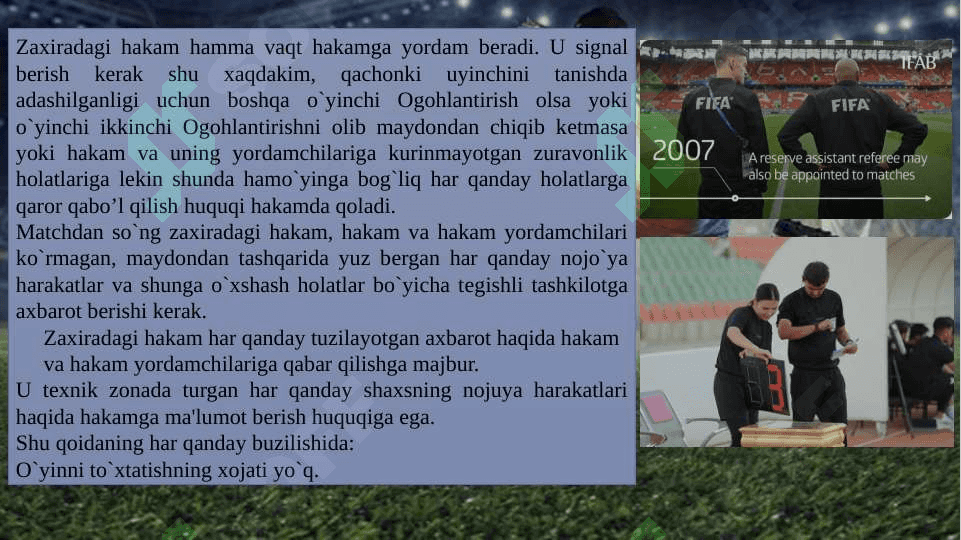 Hakam va hakamlarlarning vazifalari va huquq va majburiyatlari 3