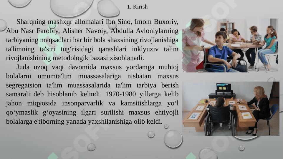 Inklyuziv va birgalikda o'qitish: ularning asosiy fikrlarini asoslash 2
