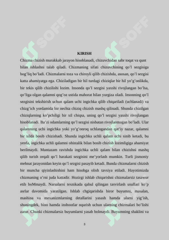 Sxemalar va qurilish chizmalarini o’qish va bajarishni o’rgatish metodikasi 3