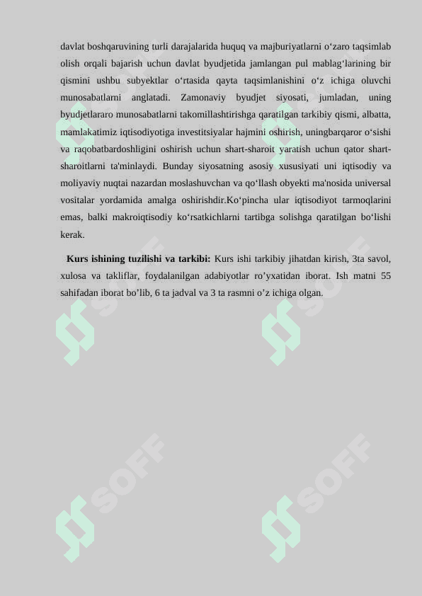 Budjetlararo munosabatlar va uning xususiyati 8