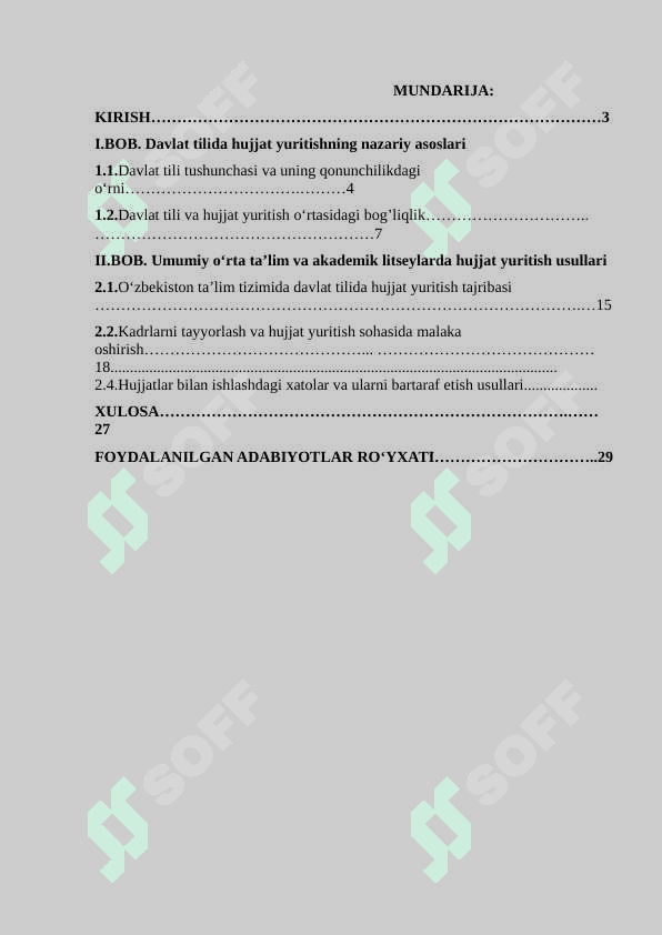 Umumiy o’rta ta’lim hamda akademik litseylarda davlat tilida ish yuritishga oid hujjatlar bilan ishlash usullari 2