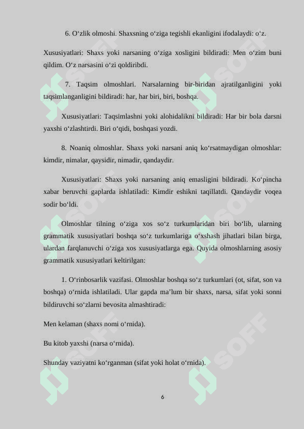 O‘quvchilarda muloqot madaniyatini shakllantirishda olmosh so‘z turkumining o‘rni 7