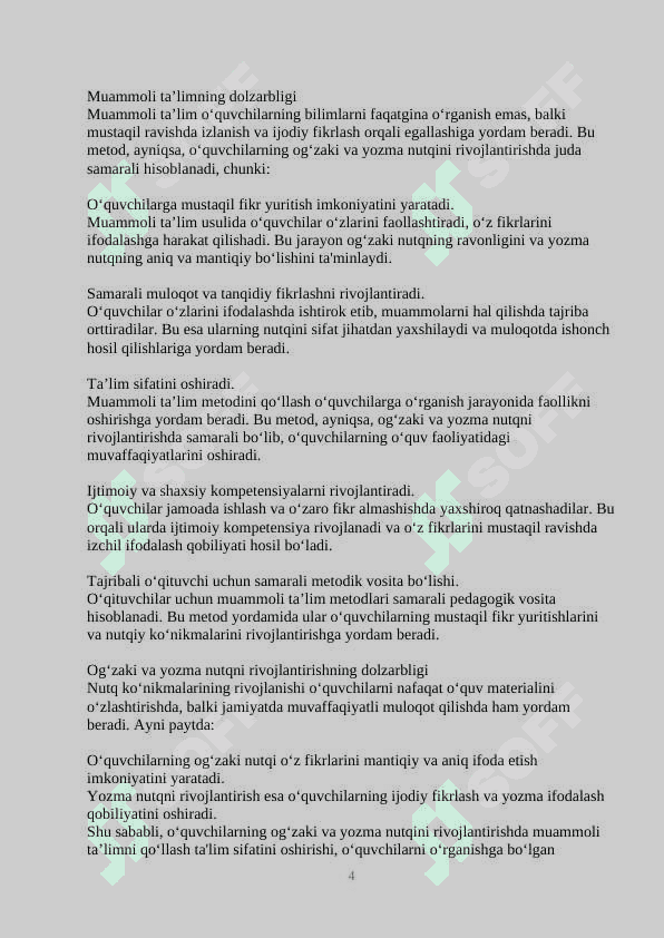 7-sinf o‘quvchilarining og‘zaki va yozma nutqini o‘stirishda muammoli ta’limdan foydalanish 4