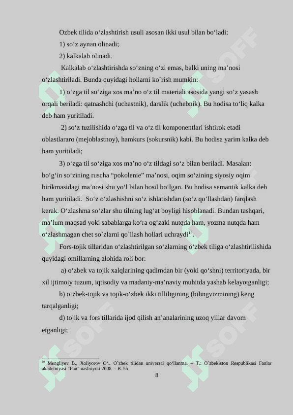 Ogahiy asarlarida forsiy o‘zlashmalar 8