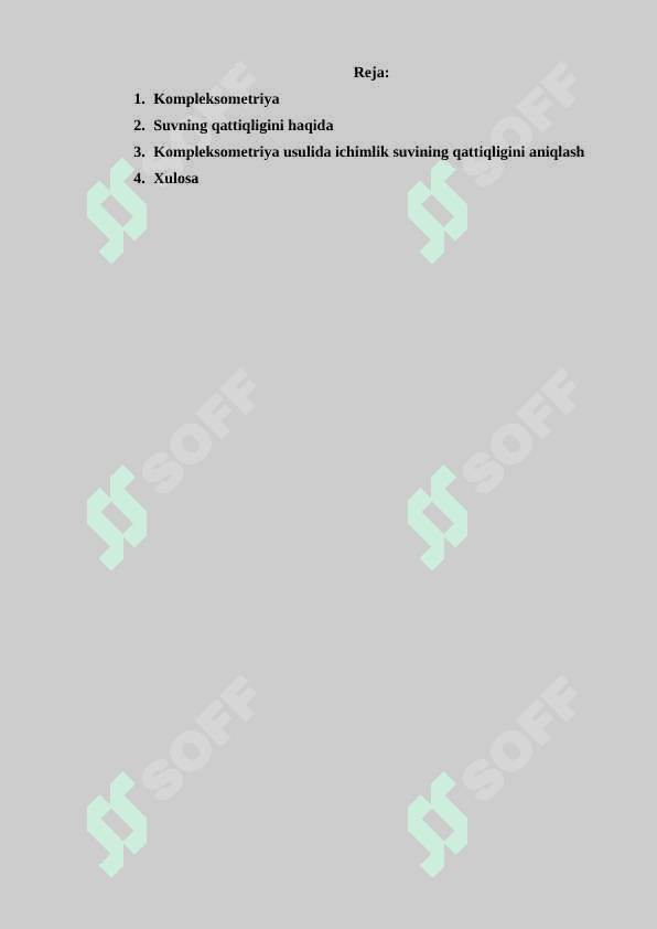 KOMPLEKSOMETRIYA USULIDA ICHIMLIK SUVINING QATTIQLIGINI ANIQLASH 2