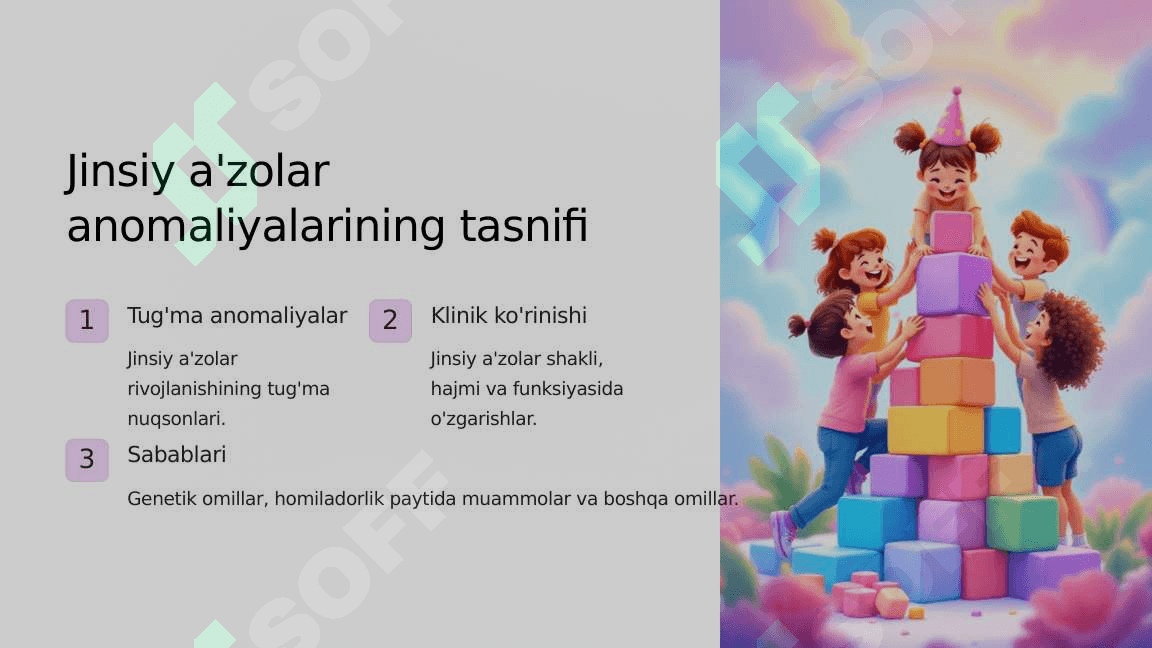 Jinsiy a'zolarining taraqqiyoti, anomaliyalari 7