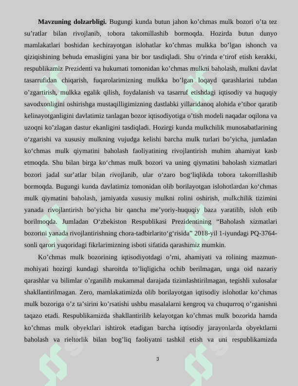 Ko’chmas mulk va rieltorlik xizmatlari 3
