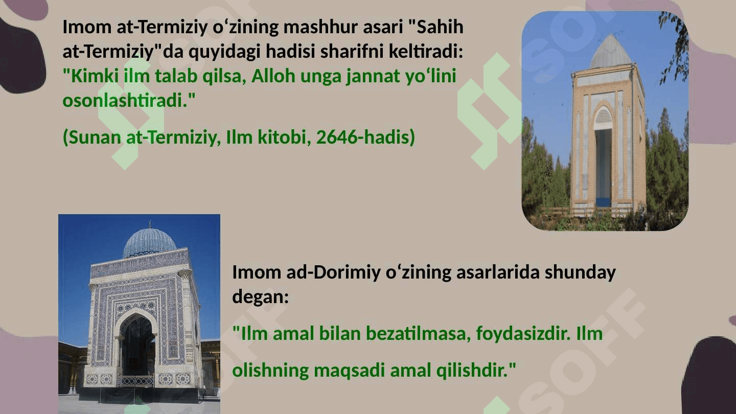 Xadislarda ta'lim-tarbiya masalalari 6