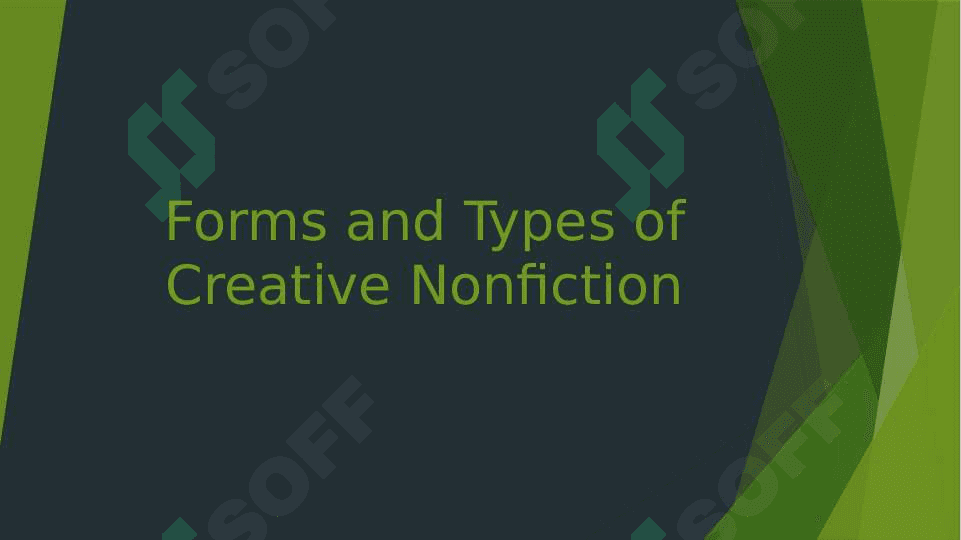 types of creative nonfiction 2
