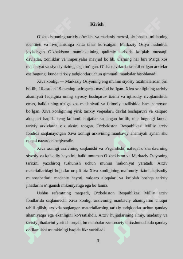 O‘zbekiston Respublikasi Milliy arxi fondlarida  saqlanuvchi Xiva xonligi arxivining manbaviy ahamiyati 3