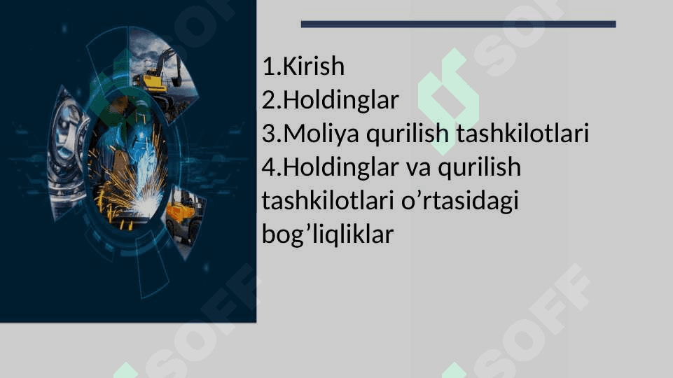 HOLDINGLAR VA MOLIYA QURILISH TASHKILOTLARI 2