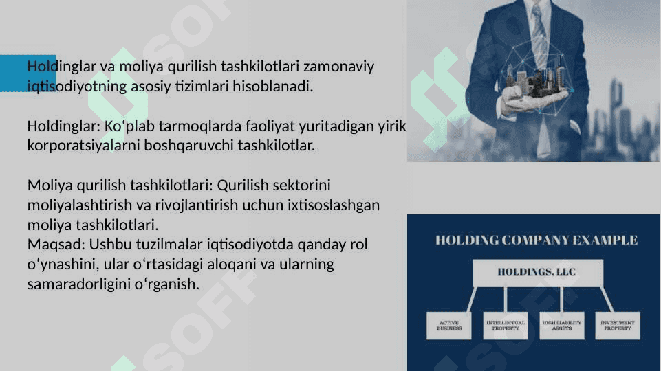 HOLDINGLAR VA MOLIYA QURILISH TASHKILOTLARI 3