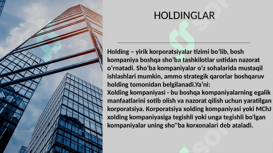 HOLDINGLAR VA MOLIYA QURILISH TASHKILOTLARI 4