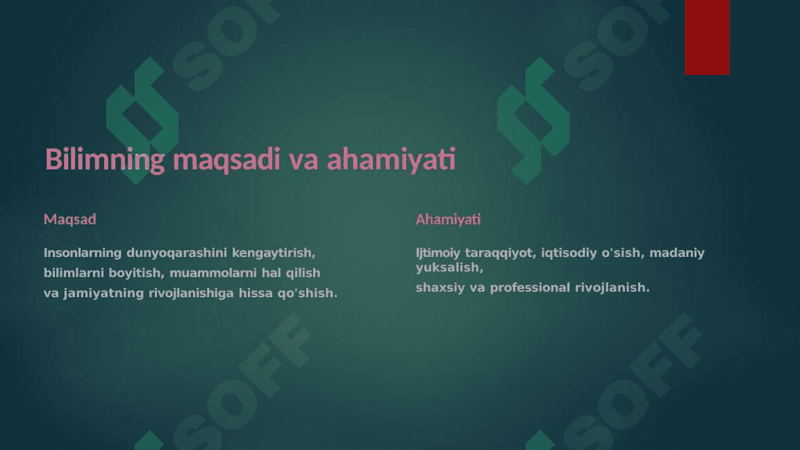 Ilm-ma'rifat. Fan. Innovatsiya. Innovatsiya. 2