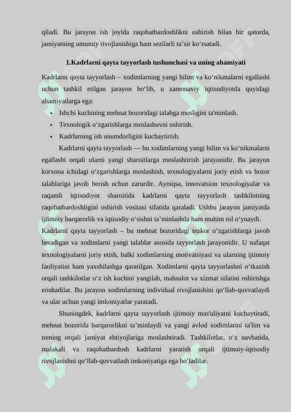Kadrlarni qayta tayyorlash va ularning malakasini oshirish 3