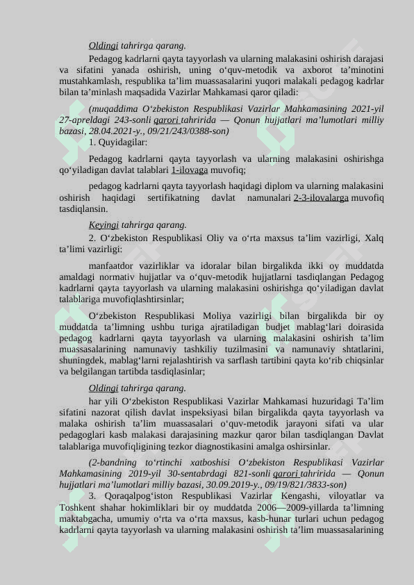 Kadrlarni qayta tayyorlash va ularning malakasini oshirish 5