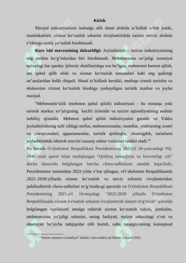Mehmonxonalarni tasniflash tizimi 2