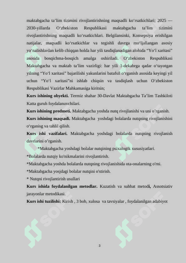 MAKTABGACHA YOSHDA NUTQ RIVOJLANISHI VA UNI O’RGANISH 3