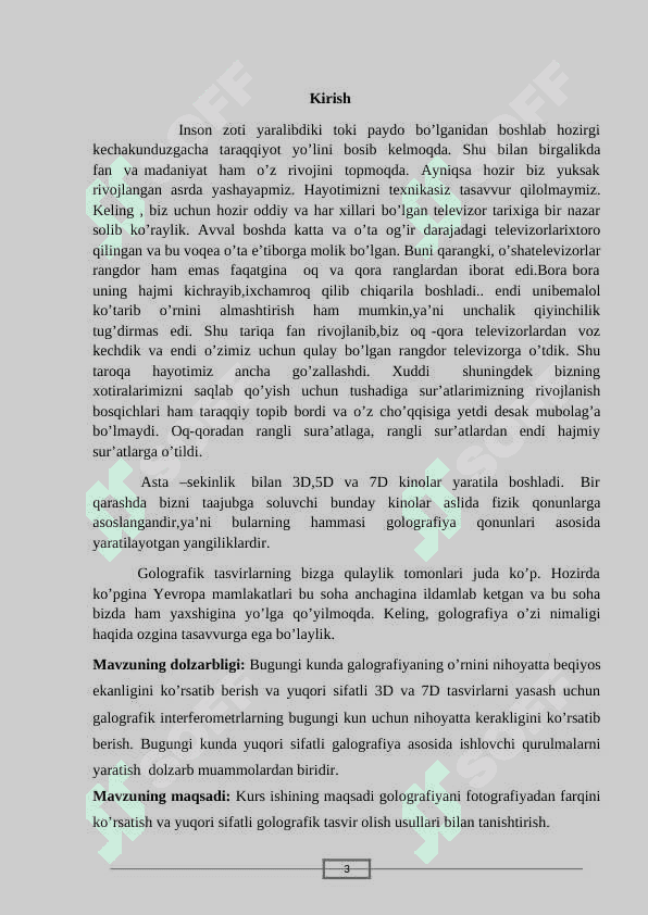 Golografiya va uni olish usullari 3