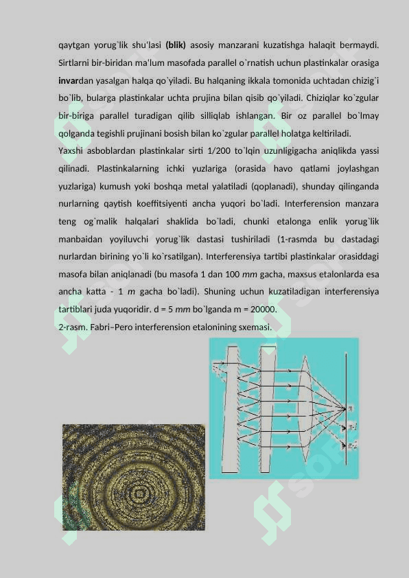 Interferometrlarning spektroskopiyada ishlatilishiInterferometrlarning spektroskopiyada ishlatilishi 8
