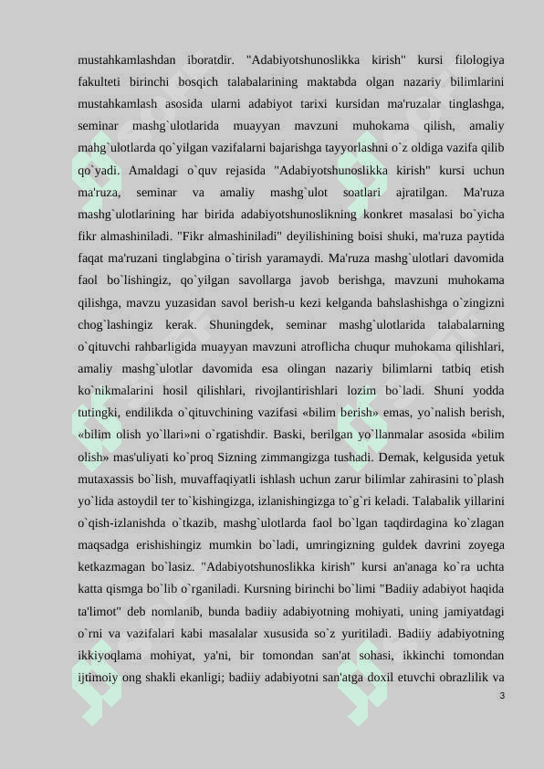 Badiiy adabiyot san’at turi sifatida Kurs ishi 3