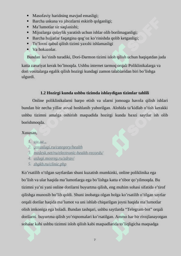 Onlayn Poliklinika. Shifokor qabuliga onlayn yozilish tizimi 7