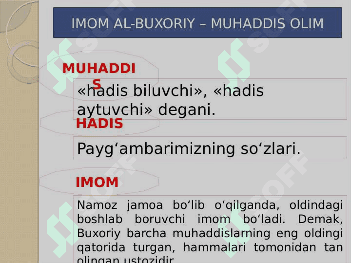 Imom al Buxoriy hayoti va ijodi 5