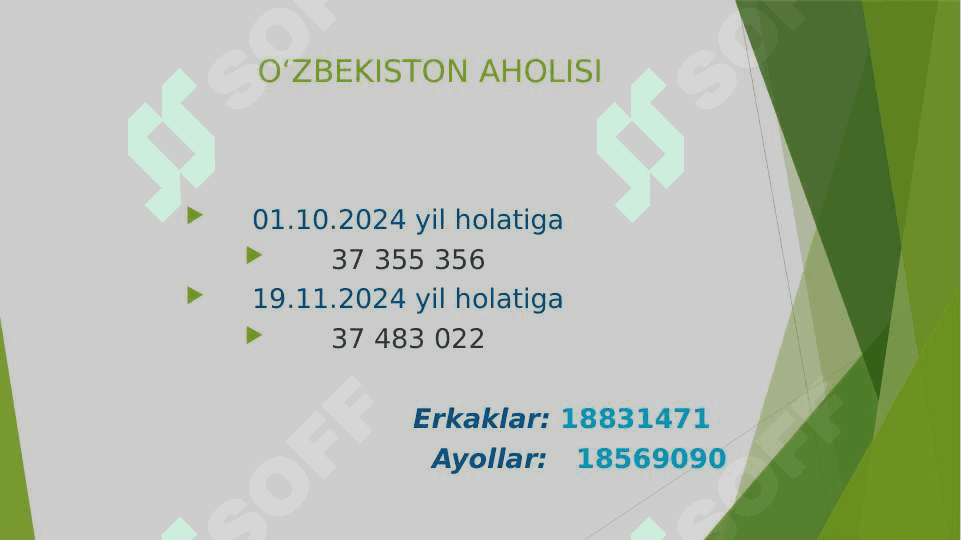O‘ZBEKISTON AHOLISI VA MEHNAT RESURSLARI 2