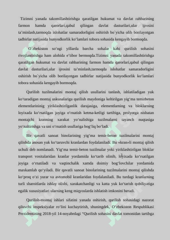 Bir qavatli sanoat binosini temir-beton sinchini montaj qilish texnologiyasi 3