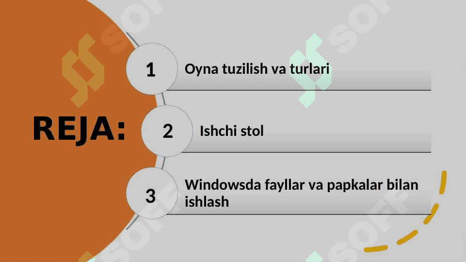 WINDOWSning asosiy elementlari 2