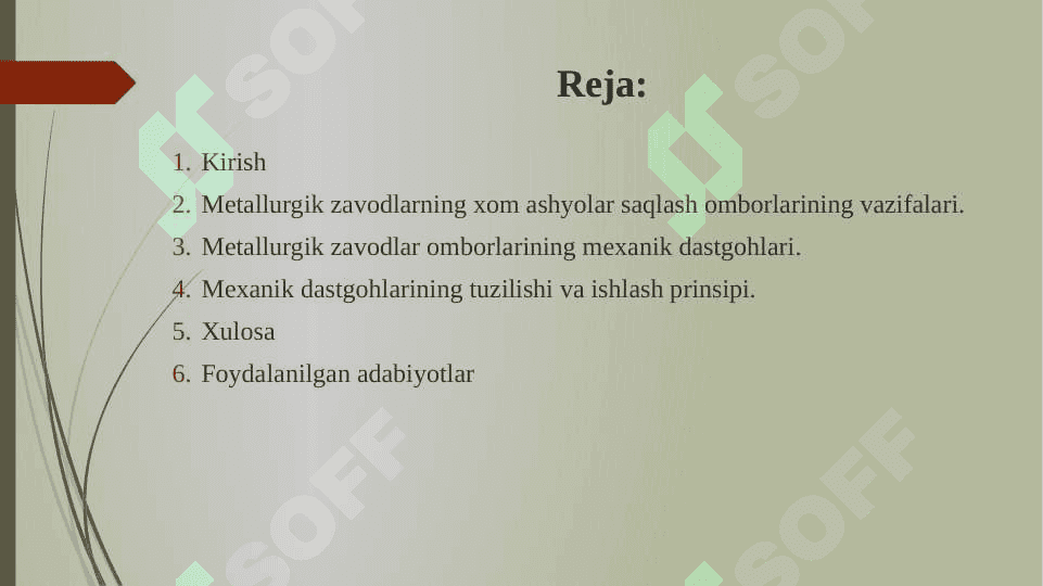 METАLLURGIK ZАVОDLАRNING ICHKI TRАNSPОRTLАRI VA  QURULMALARI 2