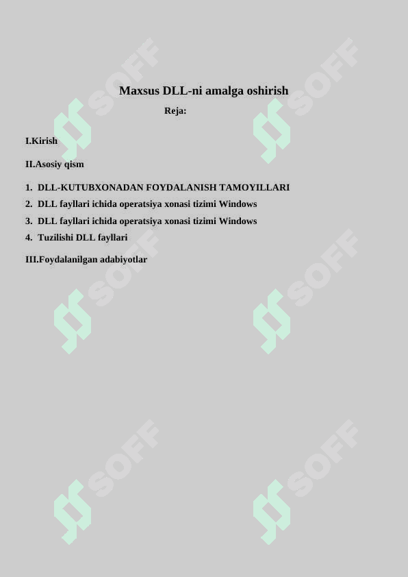 Maxsus DLL-ni amalga oshirish 2