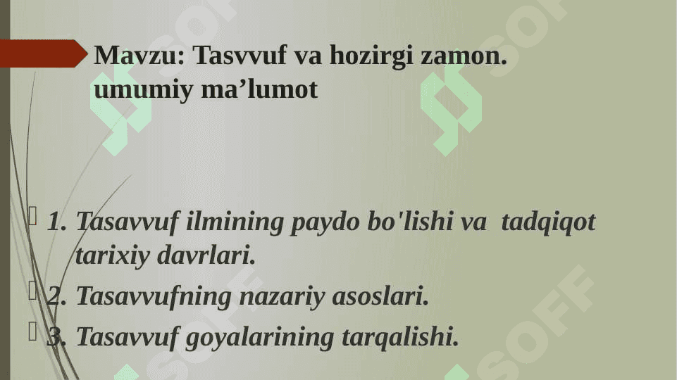 Tasavvuf va hozirgi zamon 2